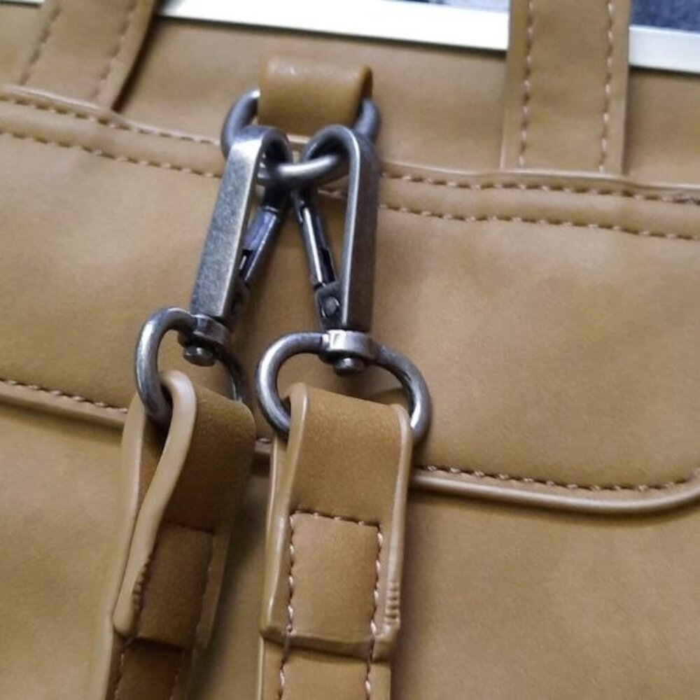 Joy Susan Phyllis Vegan Leather Nu uck Frame Crossbody Backpack Handbag - Picture 8 of 13